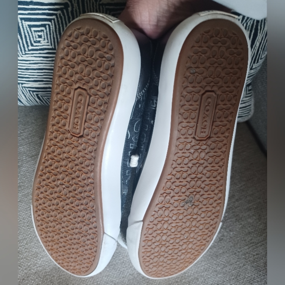 Coach Black And Silver Bandana-Print Low Top Sneakers - Picture 6 of 8